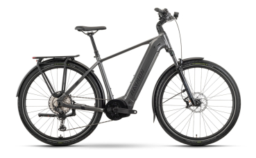 E-Bike Pedelec Raymon "Tahona Ultra" Diamant - metalgrey / black / citron